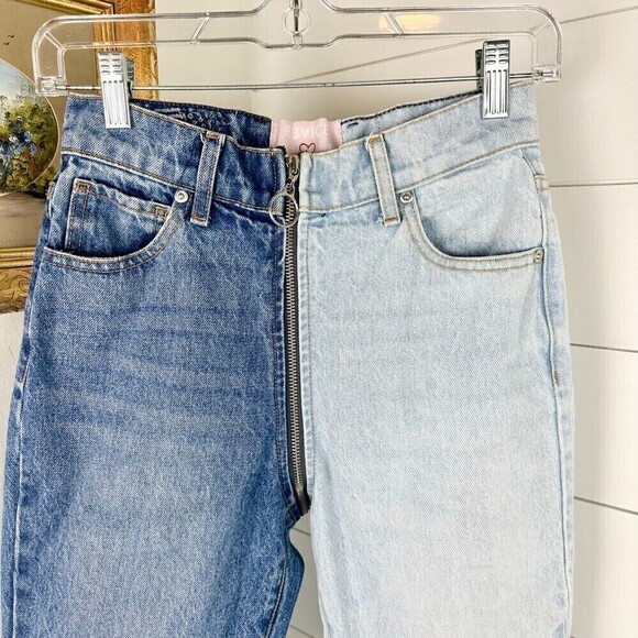 Revice Ying Yang Crops Jeans High Waist Tokyo Wash Size 25 - Picture 3 of 6